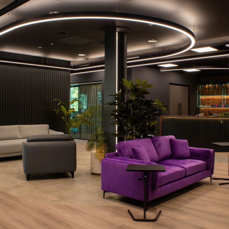 Specialist lighting works  on a Fit-out in Solihull